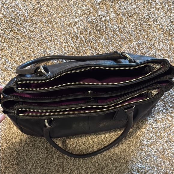 Coach Black Leather Tote Bag - Picture 4 of 8